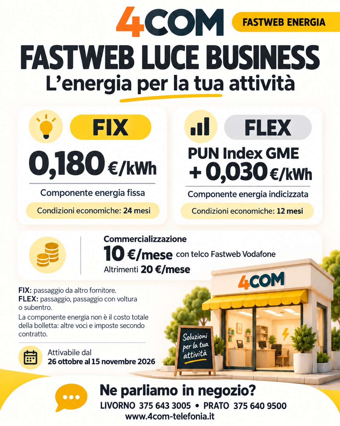 Fastweb Luce Business Fix e Flex