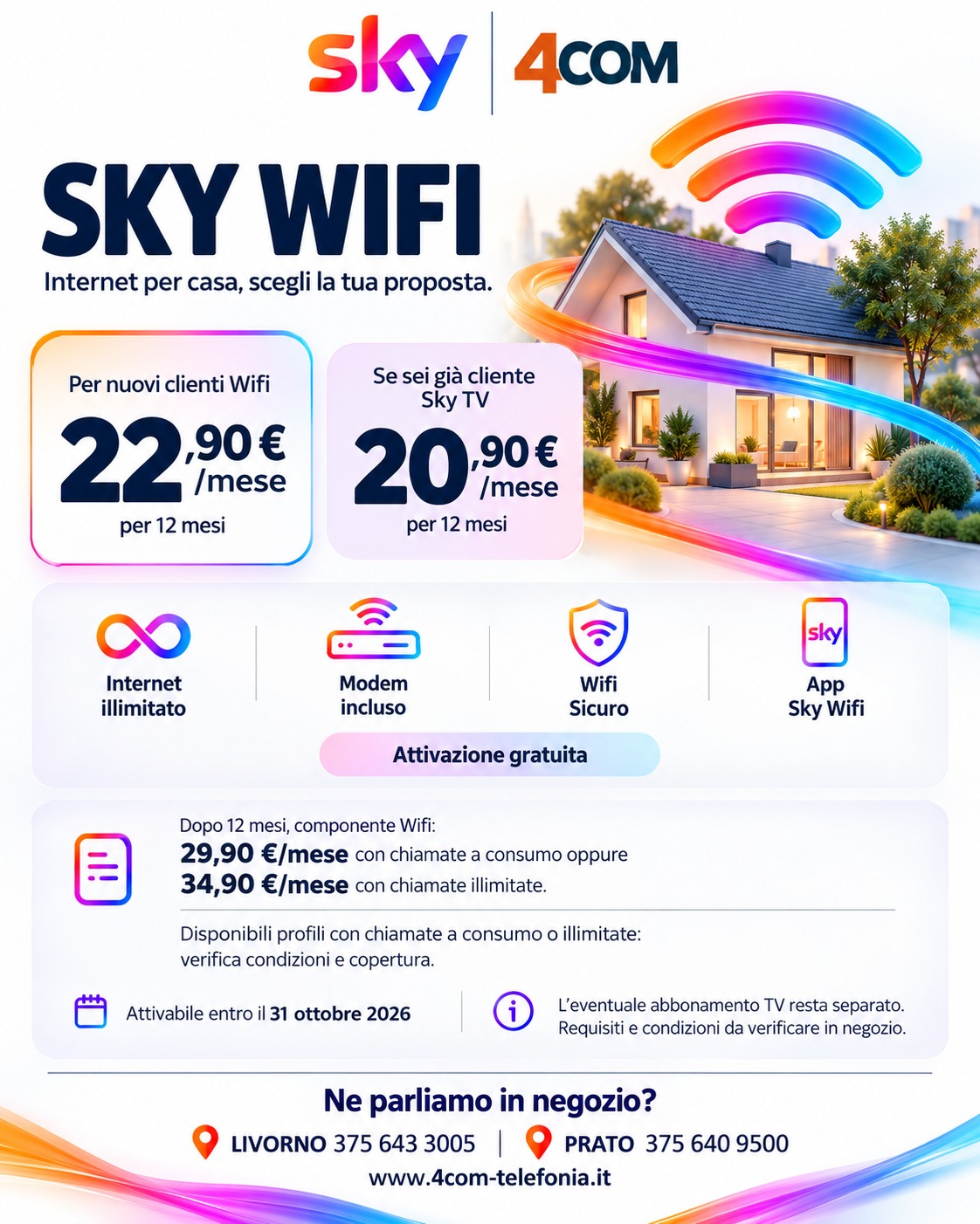 Sky WiFi: internet casa e vantaggi già clienti TV